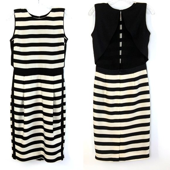 By Malene Birger Lillian Striped Pleated Sleeveless Dress Small - Picture 14 of 16